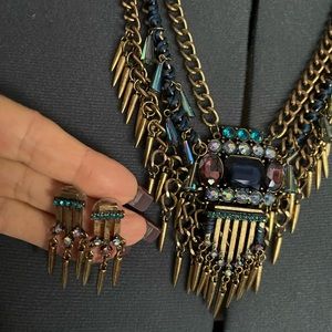 Necklace and earrings